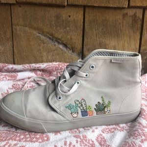 High too embroidered sneakers